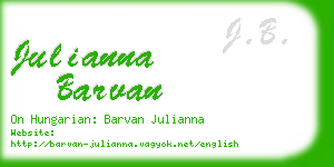 julianna barvan business card